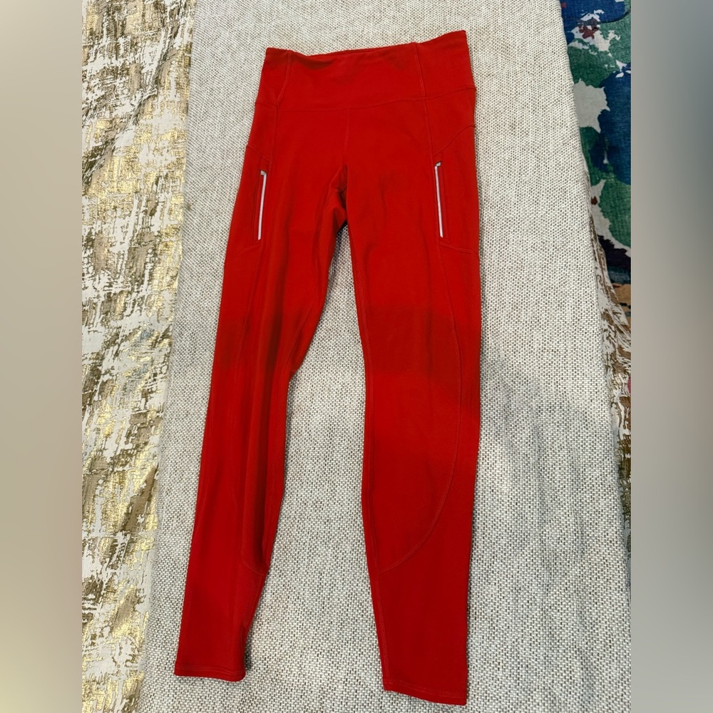 Athleta Bright Red Rainier Tights